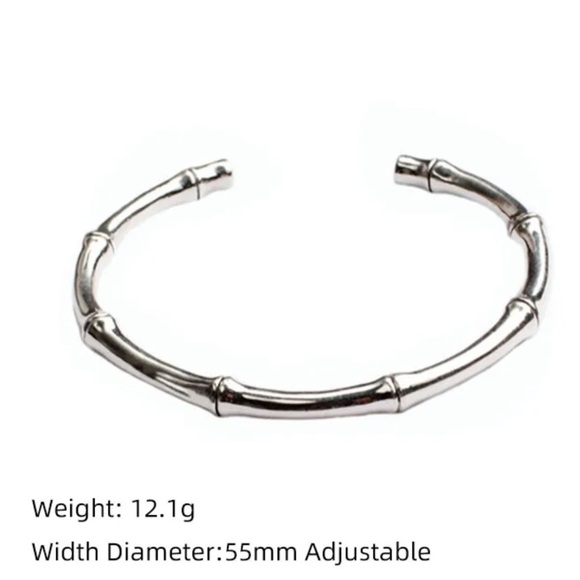 New Sterling Silver Simple Cuff Bracelet - Picture 6 of 12